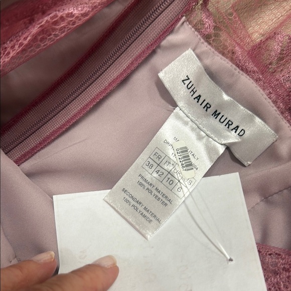 ☀️Zuhair Murad Pink Strapless Peplum Sheath Dress - Picture 4 of 4